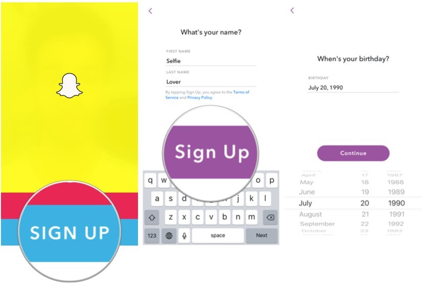 كيفية إنشاء حساب Snapchat على iPhone
