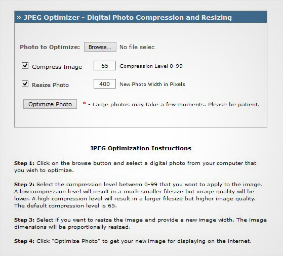 محسن JPEG – أداة ضغط اونلاين