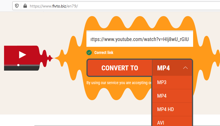 Flvto YouTube to MP4 Converter
