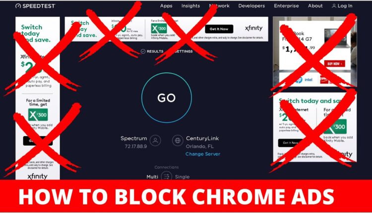 مانع الاعلانات جوجل كروم
